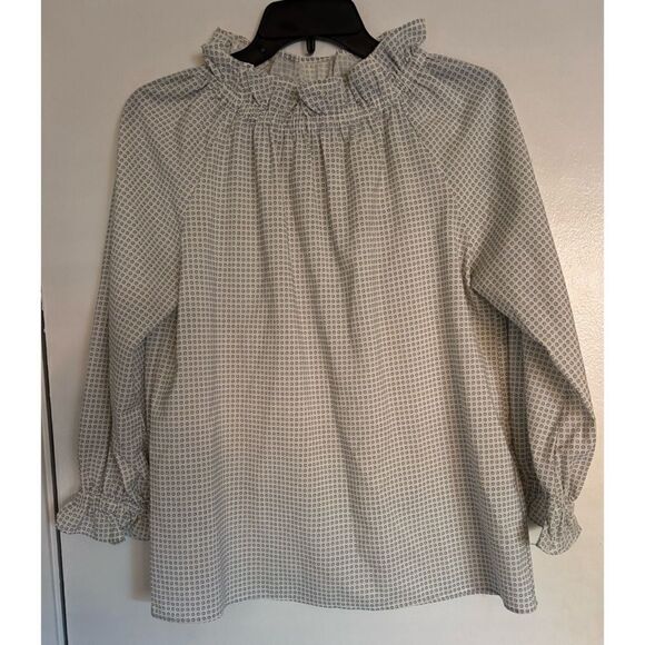 ANN MASHBURN Tops - Ann Mashburn Wool Classic Ruffle Blouse Size S / Pristine
